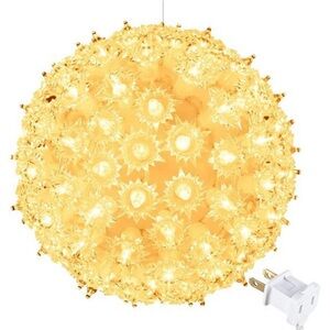 6” Christmas Starlight Sphere Outdoor Clear Lighted Ball Hanging Lights